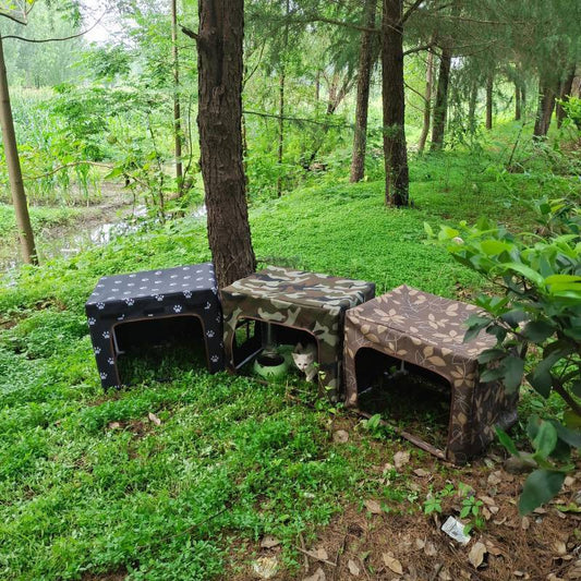 Outdoor-Katzenklo mit abnehmbarem Hundebett – Hygienisch & vielseitig!