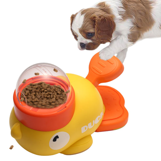 Bringen Sie Spaß und Komfort in die Fütterungszeit mit dem Little Yellow Duck Pet Feeder dem ultimativen interaktiven Futterspiel