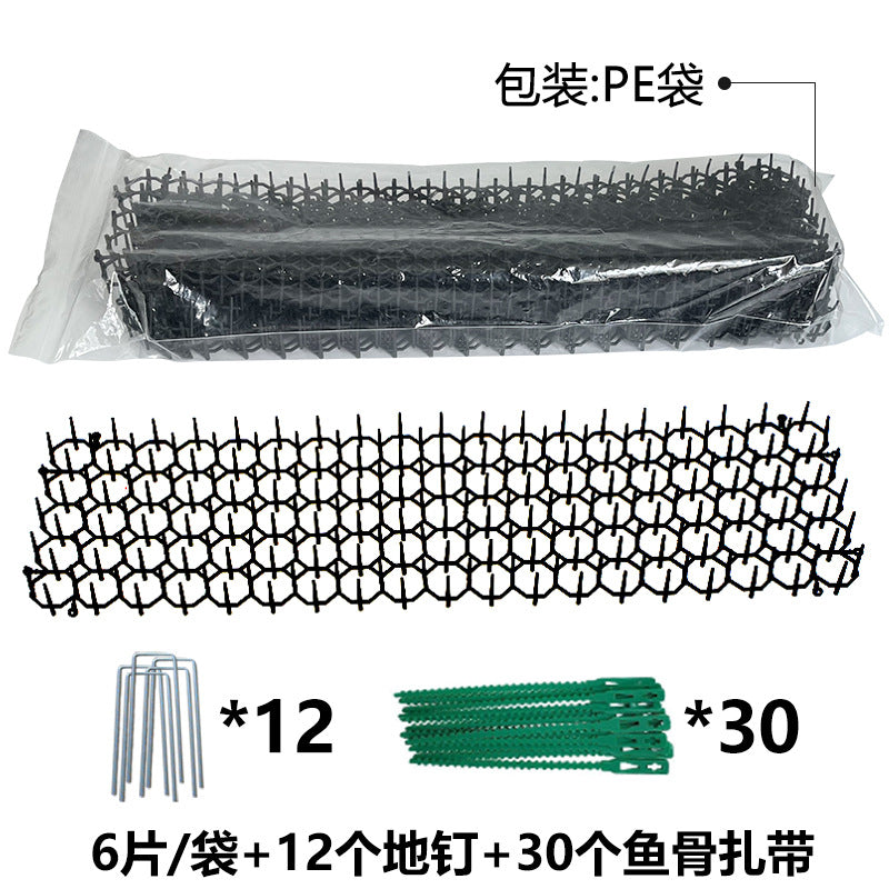 Direct supply of long 49*14cm black cat-proof, windproof and cat-proof net for gardening pets and cat stings