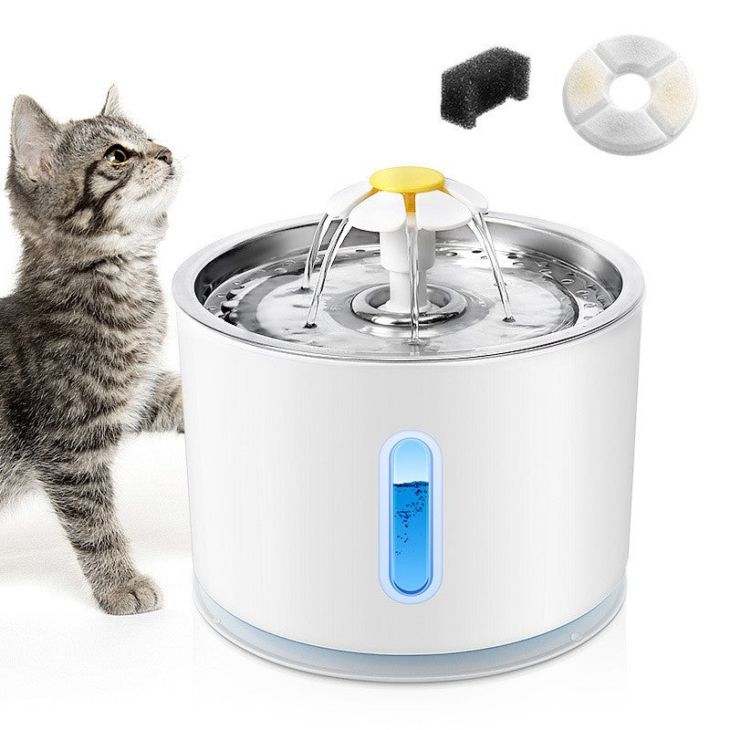 2.4L Edelstahl-Haustier-Trinkmaschine – Stilvolle Frische für Katzen und Hunde