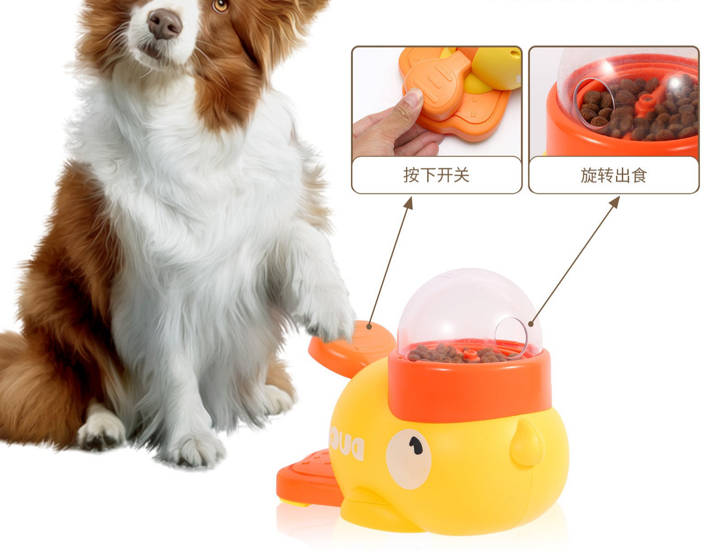 Bringen Sie Spaß und Komfort in die Fütterungszeit mit dem Little Yellow Duck Pet Feeder dem ultimativen interaktiven Futterspiel