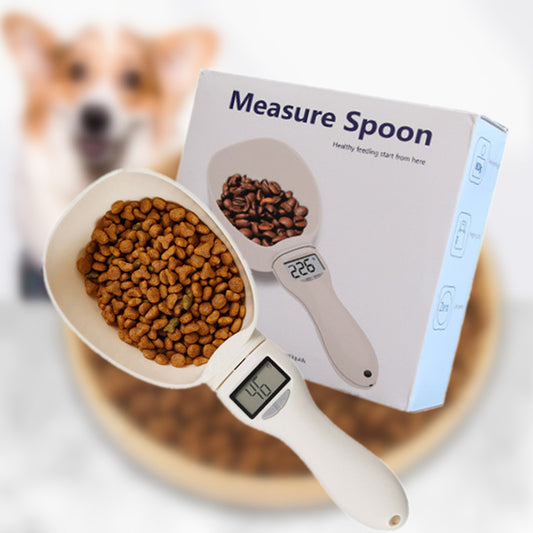 Präzise Elektronische Haustier-Futterwaage mit Messlöffel – Perfekt für Katzen- und Hundefutter!