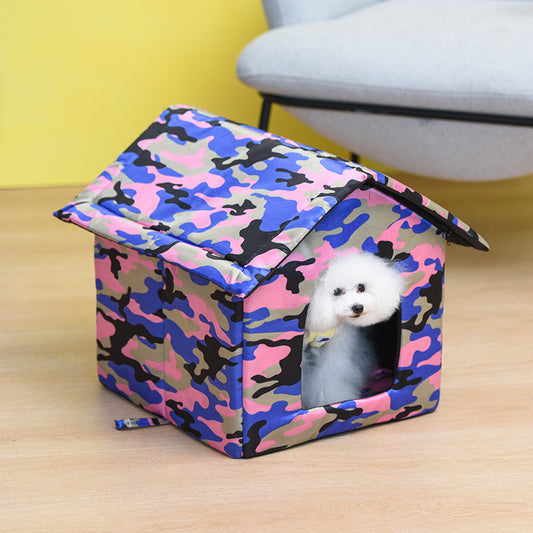 Outdoor-Katzenklo mit abnehmbarem Hundebett – Hygienisch & vielseitig!