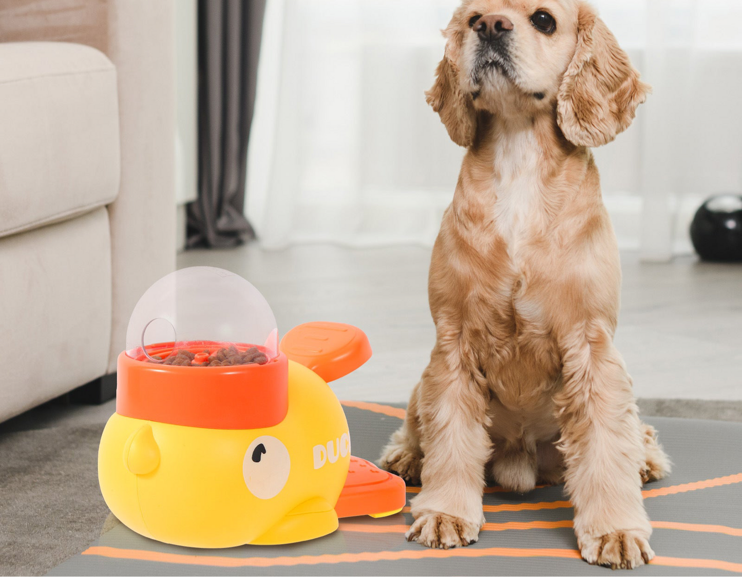 Bringen Sie Spaß und Komfort in die Fütterungszeit mit dem Little Yellow Duck Pet Feeder dem ultimativen interaktiven Futterspiel