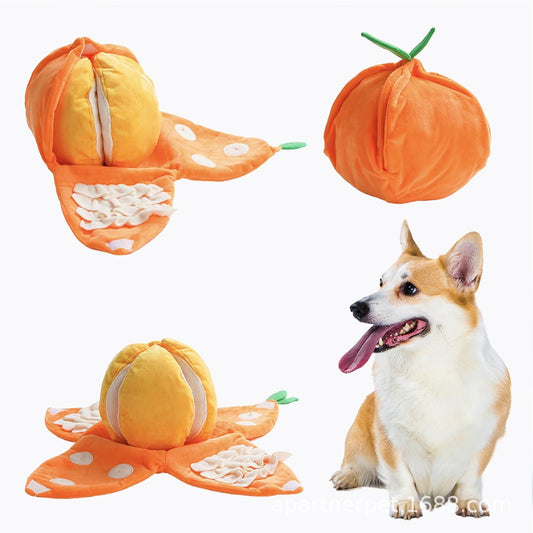 Verschenken Sie pure Freude mit unseren kuscheligen Hundespielzeugen in leuchtendem Orange