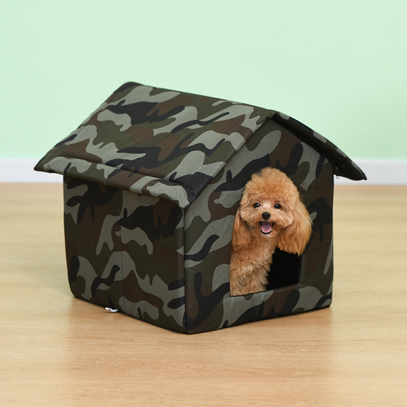 Outdoor-Katzenklo mit abnehmbarem Hundebett – Hygienisch & vielseitig!
