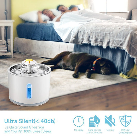 2.4L Edelstahl-Haustier-Trinkmaschine – Stilvolle Frische für Katzen und Hunde
